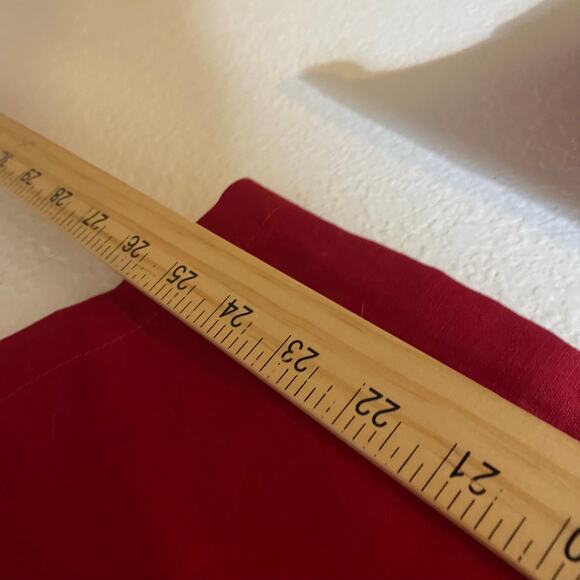 Style & Co Vintage Cherry Red 100% Linen Wide Leg Trouser Pants Size 14 - Picture 7 of 10